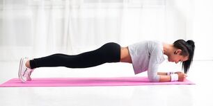 Exercise plank for slimming the stomach