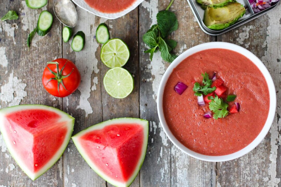 Diet menu with watermelon diet for weight loss