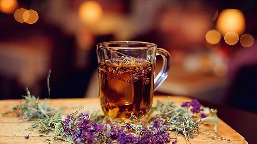 Slimming diet with thyme tea